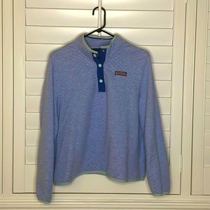 Vineyard Vines Lightweight Quilted Periwinkle Blue Shep Shirt XL Contrast Piping